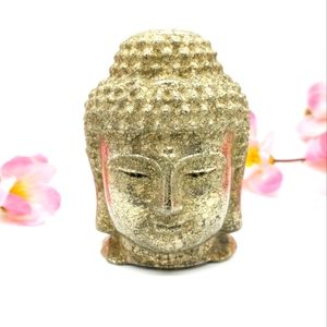 Pyrite Hand Carved Crystal Gemstone Buddha